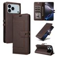 thumbnail image 3 of Premium Wallet Case for iPhone 17 Pro Max with Card Slots & Kickstand, Flip Cover Brown, 3 of 7