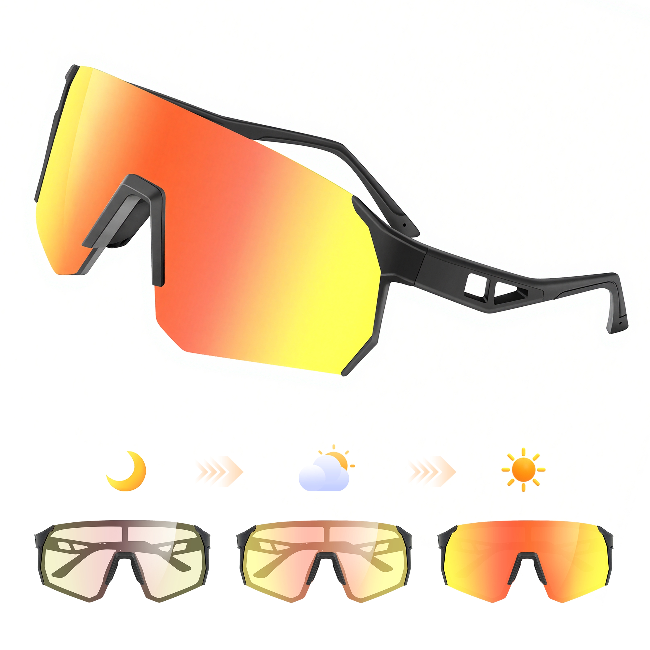 WGKVP Polarized Sports Sunglasses - UV400 Protection, Lightweight For Men & Women