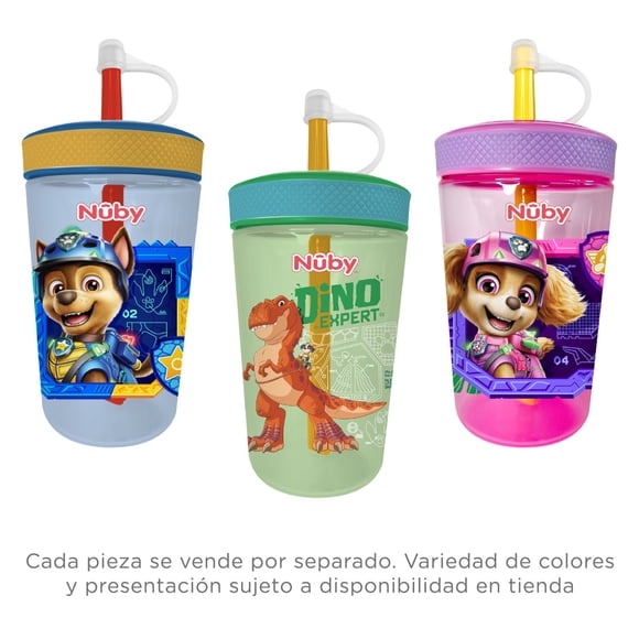 Vaso con Popote 14oz - Nuby - Paw Patrol Dino Movie Varios Diseños 1 pieza