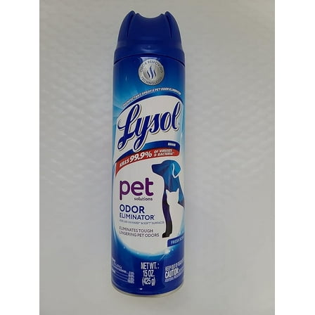 Lysol Pet Solutions Odor Eliminator, Fresh Scent, 15 Oz, 2 Pack