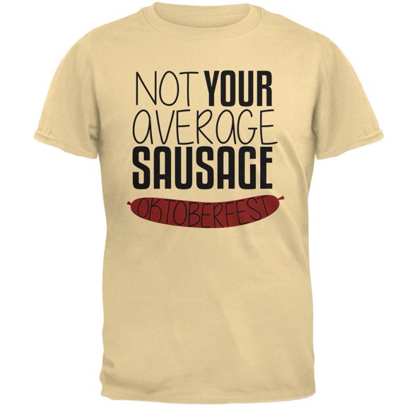 Oktoberfest Not Your Average Sausage German Bratwurst Mens T Shirt Yellow Haze LG
