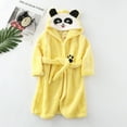 thumbnail image 2 of FYDUU Boys Clothes Suits Girls Boys Outfits Flannel Kids Warm Sleepwear Hooded Toddler Bathrobes Night-Robe Cartoon Baby Girls Coat&Jacket Handsome 3-4 Years, 2 of 3