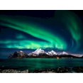 thumbnail image 1 of Green Aurora Scenery Paint by Numbers, 1 of 6