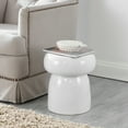 thumbnail image 2 of SAFAVIEH Millia 15" Modern Solid Ceramic Garden Stool, White, 2 of 7
