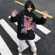 thumbnail image 2 of Sudadera con capucha estilo hip hop de estilo harajuku para mujer, estilo retro de gran tamaño, con estampado de letras cardioides, chaquetas de manga larga Y2K para otoño, 2 of 4