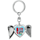 thumbnail image 1 of Soy de Palestina Llavero de alas de ángel en forma de corazón, 1 of 3