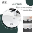 thumbnail image 4 of Desagüe emergente cromado para lavabo de baño KENES con rebosadero, 4 of 9