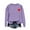 02 Purple, variant on Fewfanhot Women's Clothing Valentine Sweatshirt - Women's Cute Love Heart Shirt Long Sleeve Hoodless Sweatshirts