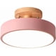 thumbnail image 1 of Lámpara de techo LED de madera nórdica para interiores, cocina, sala de estar, baño, color rosa, 1 of 3