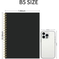 thumbnail image 2 of Graph Spiral Notebook-B5 Grid Journal 7.48" X 10.18",Black Hardcover Graph Paper Notebooks 4 Pack 160 Pages 100GSM for Note Taking Engineering Graphing Work School Supplies, 2 of 7