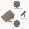 thumbnail image 6 of Woven Sheepskin leather Multi-Card Coin Purse, Chic Fashionable Card Holder and Small Card Wallet Woman (Black), 6 of 7