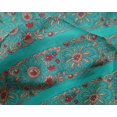 thumbnail image 4 of oneOone Silk Tabby Fabric Leaves & Floral Block Print Fabric By The Yard 42 Inch Wide, 4 of 4
