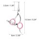 thumbnail image 2 of Tijeras de peluquería para mascotas de cabeza redonda de 1 pieza Unique Bargains de 4 pulgadas en tono plateado y acero inoxidable rosa, 2 of 4