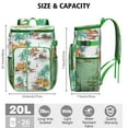 thumbnail image 3 of Safari Jungle Island Backpack Cooler, Leak Proof Insulated Cooler Bag with Hawaiian Paradise Style for Beach, BBQ, Hiking, 3 of 6