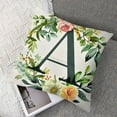 thumbnail image 7 of Jiayy Monogram Letter A Throw Pillow Covers Floral , Greenery Spring Pillows Decorative Throw Pillows Pillowcase Summer Farmhouse, Family Last Name Initial Pillow Case 12x12in, 7 of 7