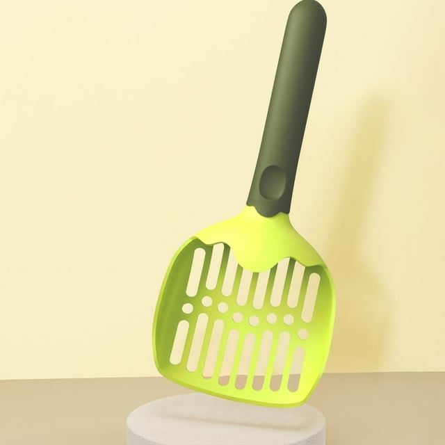 Uklsqma Cats Litter Shovel with Fine 7-8Mm Holes for Clumping Litter | Durable Plastic Scoop with Hanging Hole | Slanted Design for Easy Scooping | Mess-Free Cat Poop Cleaner for Daily Use