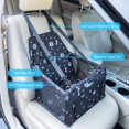 thumbnail image 2 of Asiento de coche para perros, asiento trasero de coche, arnés impermeable para perros, hamaca, funda elevadora para coche, hecha de Oxford duradero, 40*34*25 cm (negro) Rojo Verde, 2 of 4