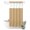 Oatmeal, variant on No Hook Shower Curtain, Pure Khaki Shower Curtains for Bathroom with See Through Top Window, Modern Solid Color Minimalist Art Waterproof & Washable Bath Curtain Extra Long 72"x96"