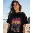 thumbnail image 4 of Camisetas de cactus para mujer, camiseta de cuello redondo Sunset Desert para mujer, camisetas interiores de algodón suave de manga corta Mountain West, 4 of 6