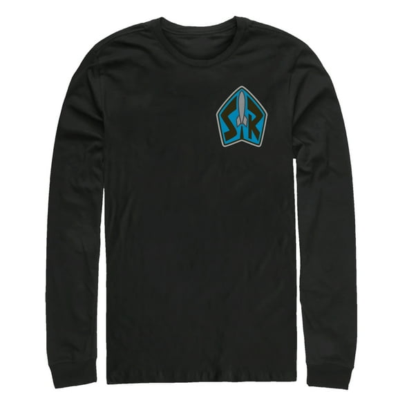 Men's Toy Story Space Ranger Emblem  Long Sleeve Shirt Black X Large