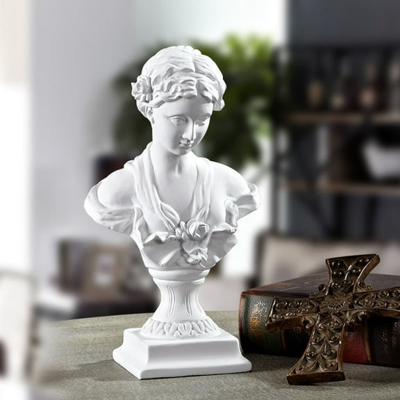MLINS  Ornaments Female Bust Sculpture Decorations Girl Office White
