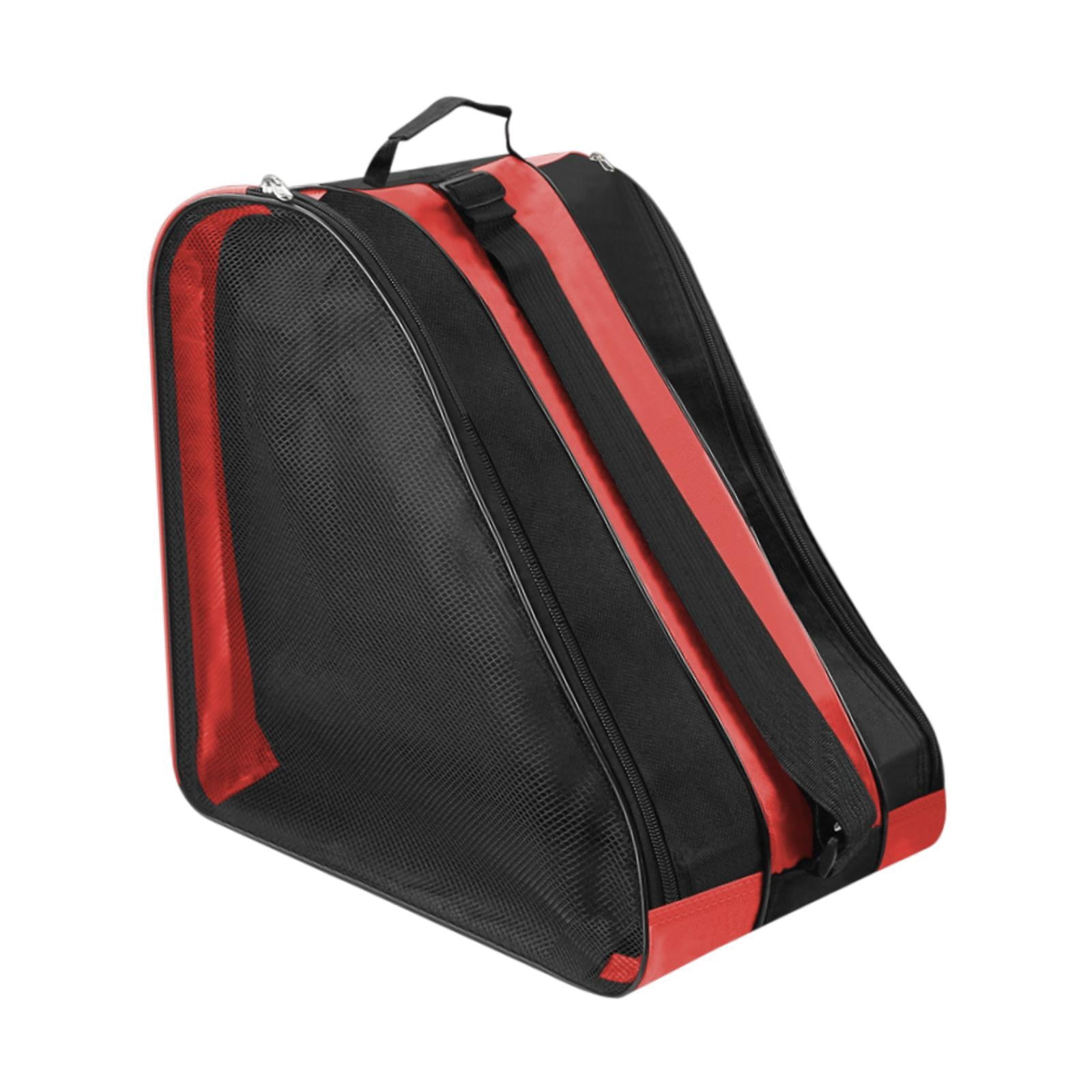 harayaa Roller Skate Bag Ice Skate Bag Load Bearing for Girls Boys Skating Shoes Storage Red