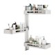 thumbnail image 1 of Organizador de baño de 3 niveles con altura ajustable y giro de 180°, de aluminio, sin necesidad de taladrar., 1 of 6