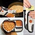 thumbnail image 5 of Yayeee Oven Mitts and Pot Holder Set of 4 Heat Resistant Kitchen Gloves Baking Hot Pad, White Abstract Shapes, 5 of 5