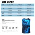 thumbnail image 4 of Kdxio Blue Fire Wolf for Men's Muscle T-shirt,Sleeveless for Workout Running Athletic Gym Lounge Casual, 4 of 5