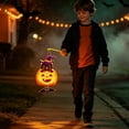 thumbnail image 5 of 1Pc Halloween Lighted Hanging Pumpkin Lantern, Pumpkin Halloween Wall Decor for Home Party Indoor Outdoor (Black Cat), 5 of 7