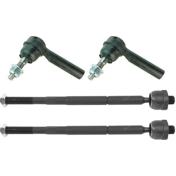 Front Inner and Outer Tie Rod End Set 4 Piece - Compatible with 2015 - 2022 Dodge Challenger 2016 2017 2018 2019 2020 2021