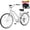 Beach Cruiser - White, variant on ABORON 26" Beach Cruiser Bike Women, Lightweight Adult Cruiser Bike with Rack, 7-Speed Cruiser Bicycle for Commuting, Carbon Steel Frame Commuter Bicycle