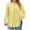 thumbnail image 2 of Womens Plus Size Tops Long Sleeve Shirts Crew Neck Flowy Tunic Fall Casual Loose Blouse 1X-5X, 2 of 6