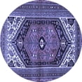 thumbnail image 1 of Ahgly Company Indoor Round Persian Blue Traditional Area Rugs, 3' Round, 1 of 4