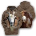 thumbnail image 3 of Sudadera con capucha con estampado de oveja, alpaca, toro y caballo para hombre, sudadera con capucha de manga larga con estampado 3D de animales, abrigo con capucha de gran tamaño para la calle, 3 of 5