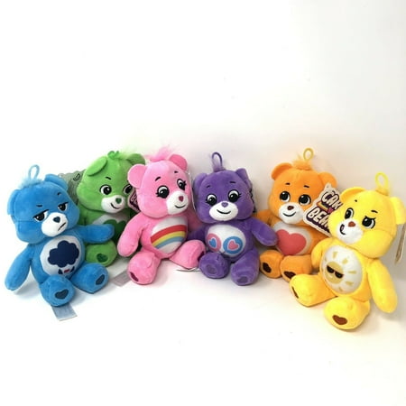 Set of 6 Mini Care Bears FUNSHINE Plush Basic Fun Bear Stuffed Animal Plush 5”