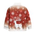 thumbnail image 6 of Xoenoiee Christmas Deer Snowflake Star Print Girls' 1/4 Zipper Sweatshirts Xmas Casual Oversized Long Sleeve Pullover Tops Cute Half Zipper Hoodie Sweater, Size 13-14 Years, 6 of 7