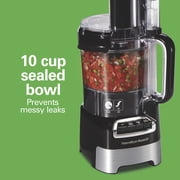 Hamilton Beach 10 Cup Food Processor and Chopper with Stack & Snap Design and Extra Large Chute, Black