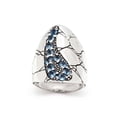 thumbnail image 4 of Deni Jewelry Silver ring crocodile motif, saddle, with blue topaz, 4 of 4