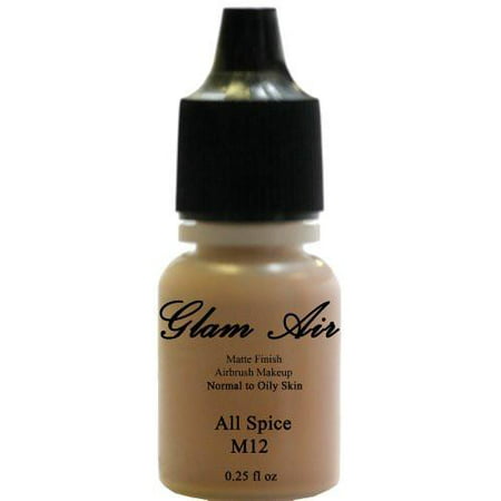 Glam Air Airbrush Makeup Foundation Water Based Matte M12 All Spice (Ideal for Normal to Oily Skin)