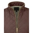 thumbnail image 4 of J. METHOD Women’s Quilted Vest Reversible Lightweight Sleeveless Full Zip Up Faux Fur Lining Gilet Jacket with Pockets NEWV44 Brown S, 4 of 6