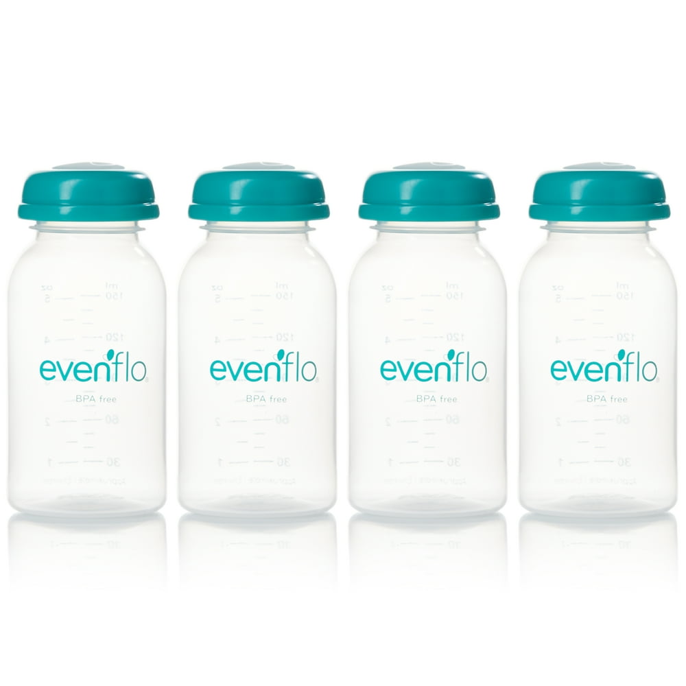 Evenflo Feeding BPAFree Breast Milk Collection Bottles 5oz, 4ct
