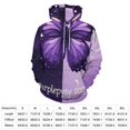 thumbnail image 2 of Dreamy Purple Butterfly Pattern (80)-1 3d Sweatshirts Hoodie Fashion Casual Personality Men's Women Street Hoodie Pullovers Long Sleeve Comfortable Top, 2 of 6