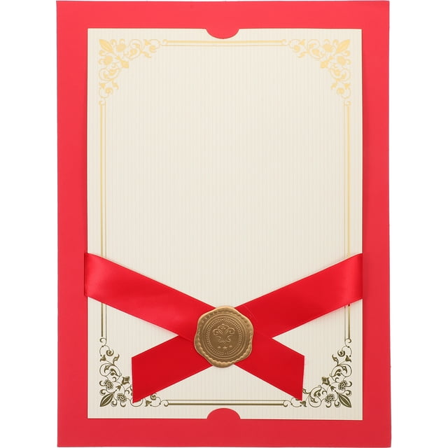Shisuyan Motif Estampé Couverture de Certificat Papier Document Couverture de Certificat Porte-Diplôme