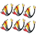 thumbnail image 5 of 3RCA Male Jack to 6 RCA Female Plug Splitter Audio Video AV TV DVD Adapter Cable, 5 of 10