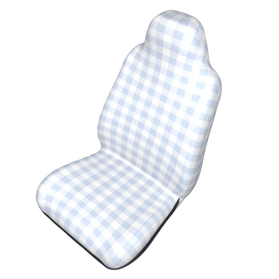 Picia Blue Checkboard Print Waterproof Sweating Car Seat Cover for Post Gym Workout, Running, Beach and Hiking, Universal Fit Anti-Slip Bucket Seat Protector