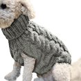 thumbnail image 2 of Dog Sweater - Warm Sweater Winter Clothes Puppy Soft Coat, Pure Color Dog Sweater for Small Medium and Large Dogs, Pet Clothing Boy Girl, 2 of 6