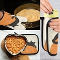 thumbnail image 5 of Yayeee Oven Mitts and Pot Holder Set of 4 Heat Resistant Kitchen Gloves Baking Hot Pad, Sleeping Black Cat, 5 of 5