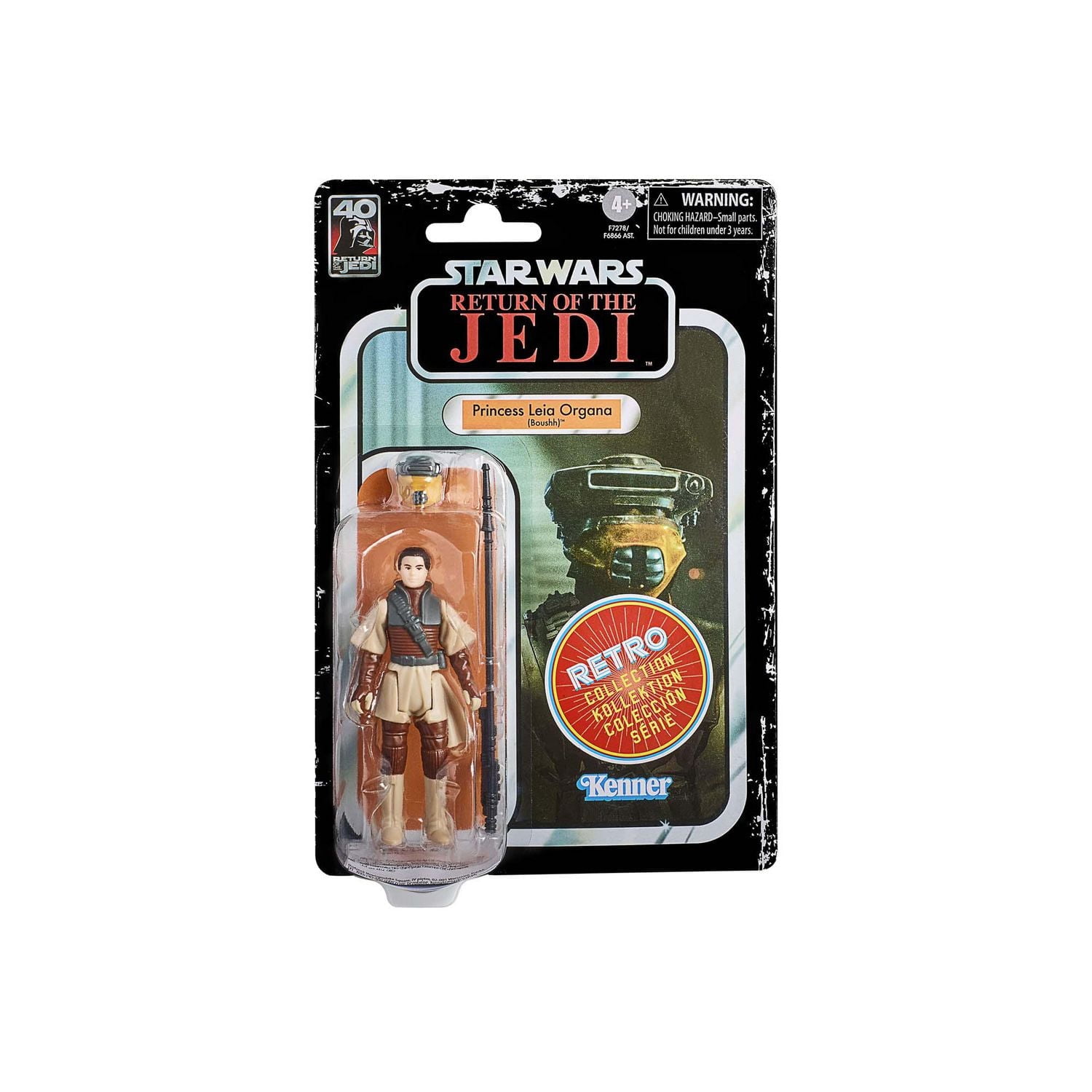 Star Wars Retro Collection, figurine de collection princesse Leia Organa (Boushh) de 9,5 cm, Star Wars : Le retour du Jedi, dès 4 ans
