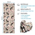 thumbnail image 2 of Dachshund and Flower Hot Yoga Mat Towel Non Slip for Hot Yoga - Quick-Drying Yoga Mat Cover with 4 Corner Pockets with Travel Bag - Hot Yoga Towel Non Slip 74"x26", 2 of 6